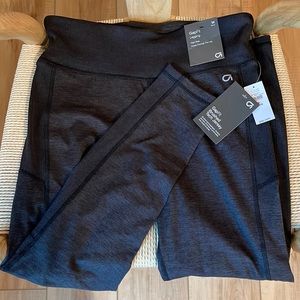 Gapfit brushed tech jersey leggings MP Grey NWT